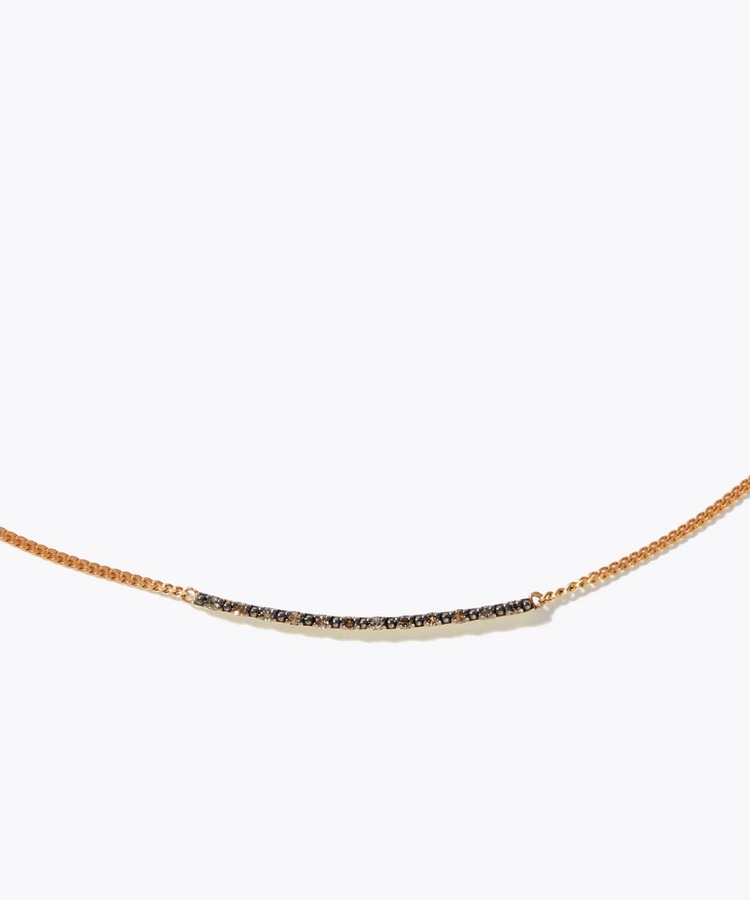 [glimmer] pave diamond bar choker