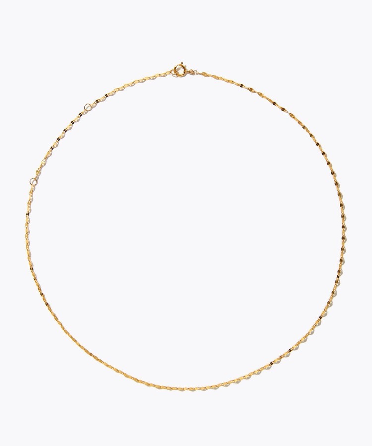 [basic] K14GF petal chain necklace