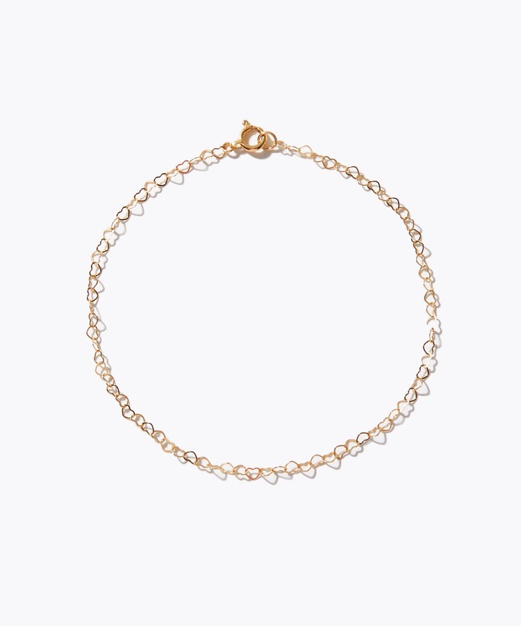 [basic] K18 open heart bracelet