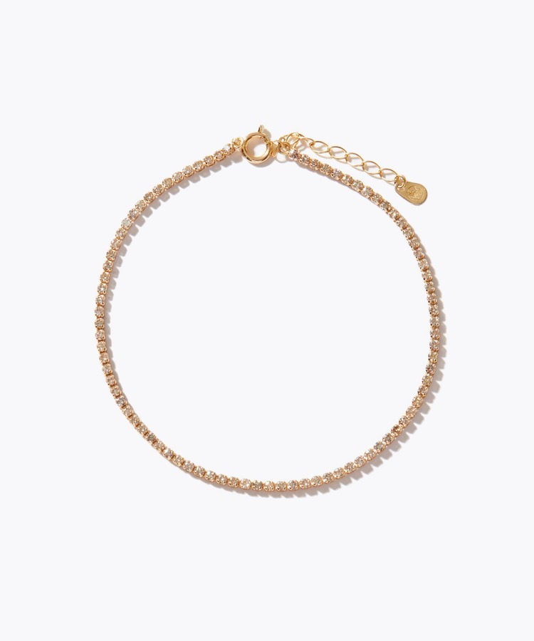 [basic] K10 brown diamond tennis bracelet