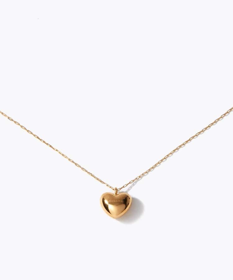 [basic] K18 heart hollow necklace