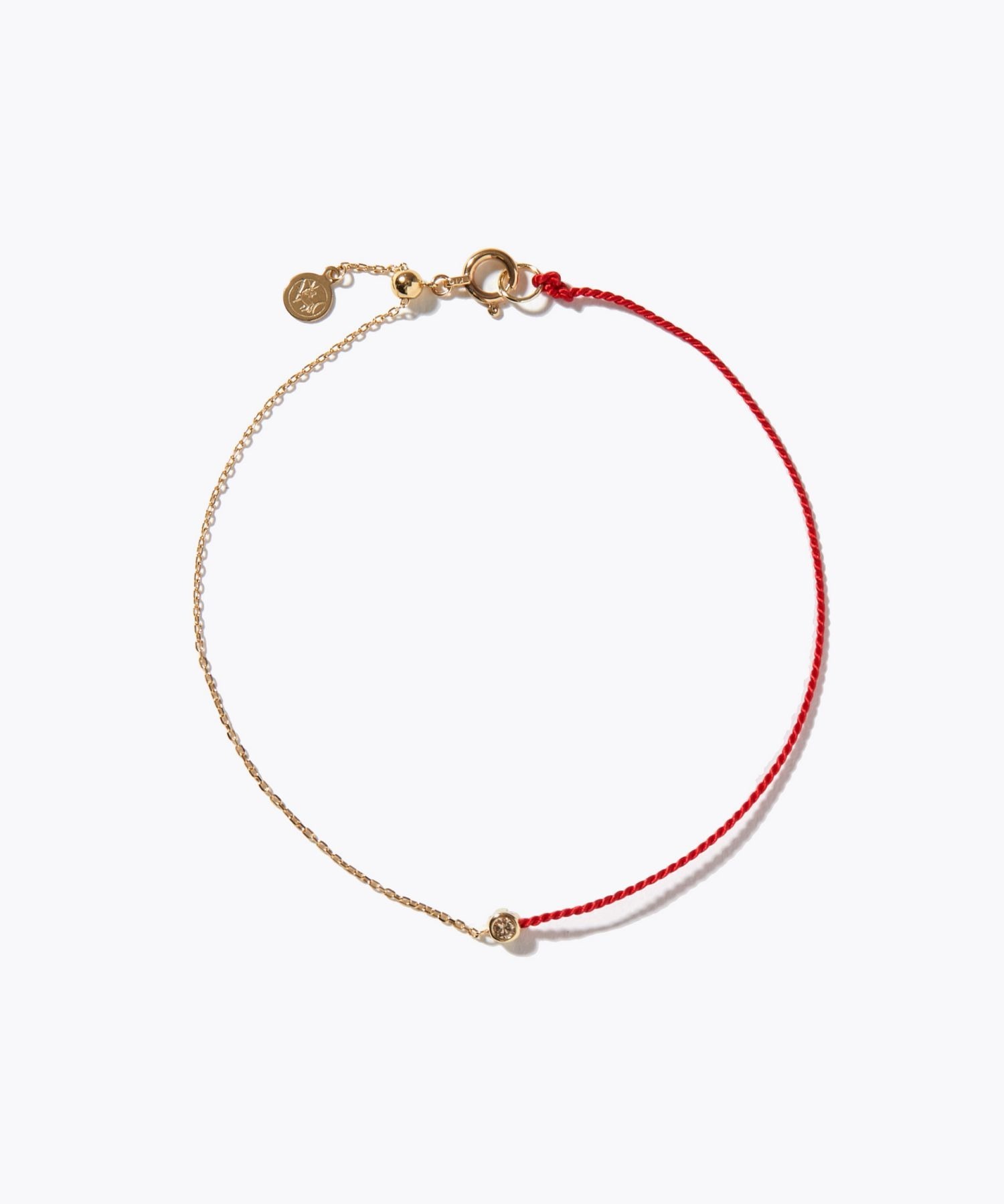 [collaboration] DODO CHIHARU × ARTIDA OUD K10 red cord diamond bracelet