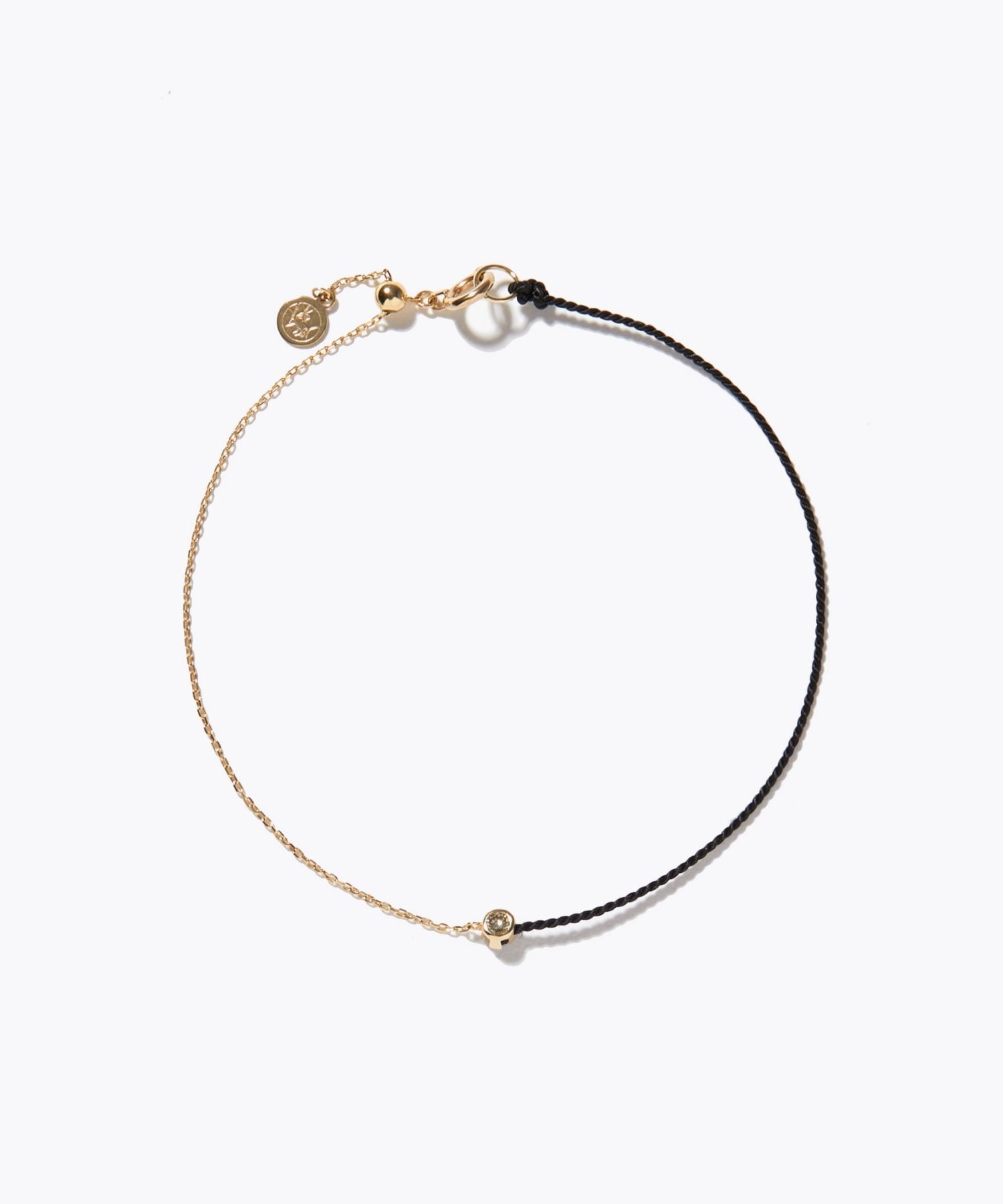 [collaboration] DODO CHIHARU × ARTIDA OUD K10 black cord diamond bracelet
