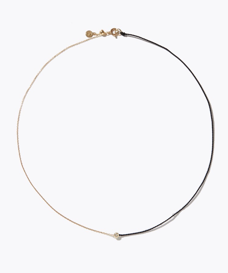 [collaboration] DODO CHIHARU × ARTIDA OUD K10 black cord diamond choker