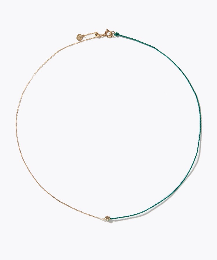 [collaboration] DODO CHIHARU × ARTIDA OUD K10 green cord diamond choker