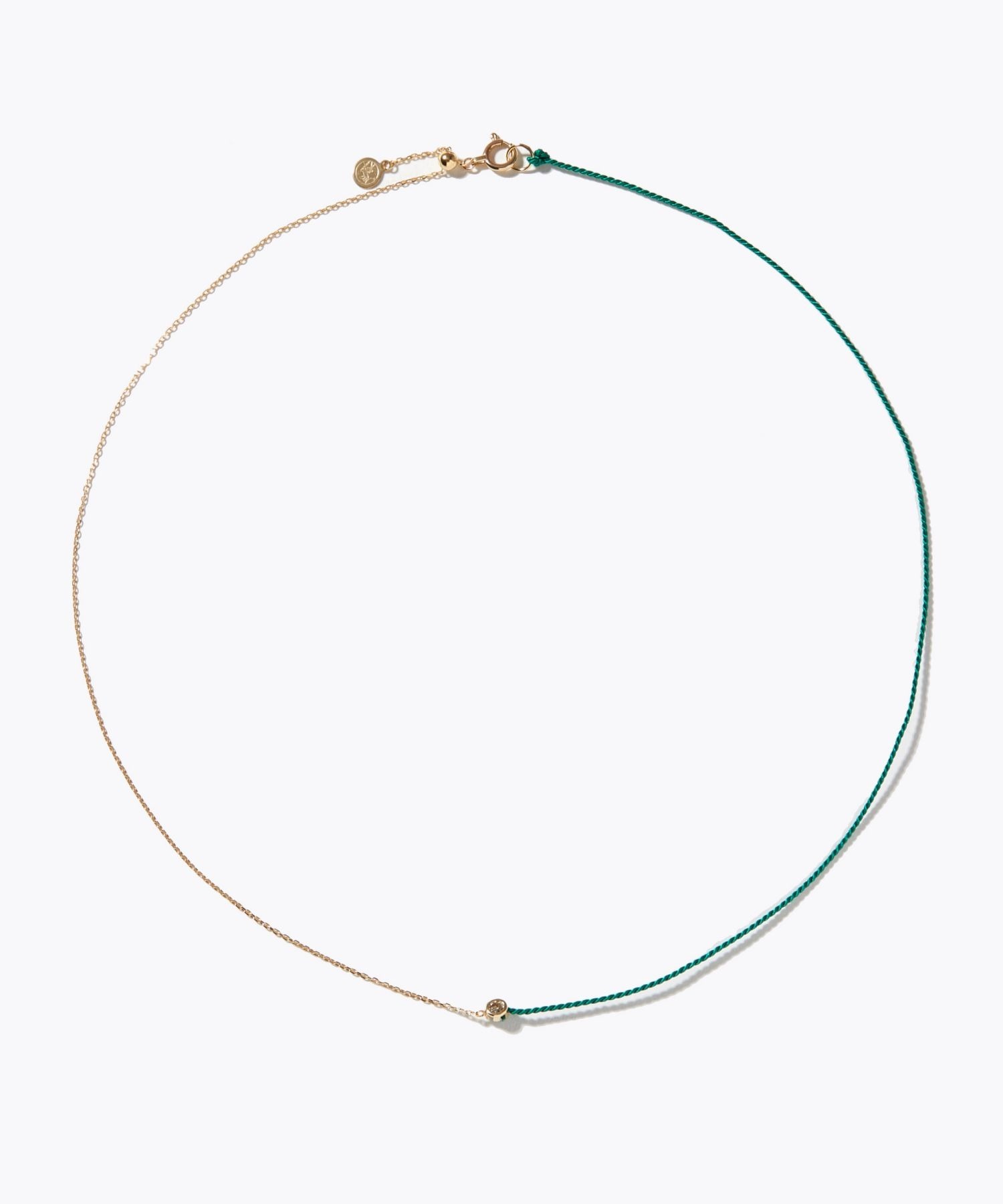 [collaboration] DODO CHIHARU × ARTIDA OUD K10 green cord diamond choker
