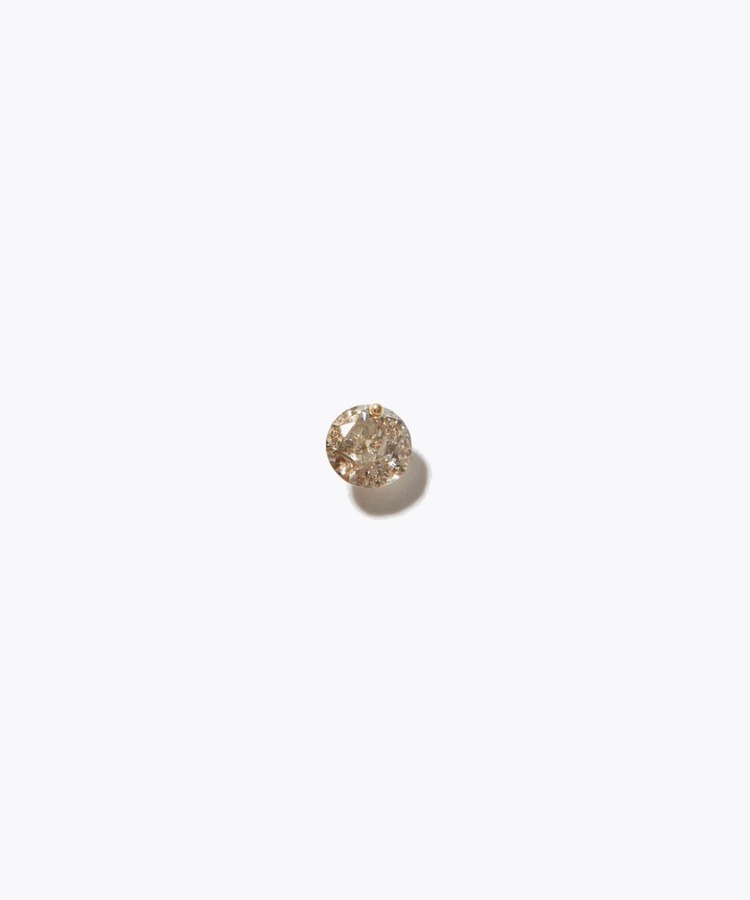 [basic] K10 diamond drilled stud single pierced earring