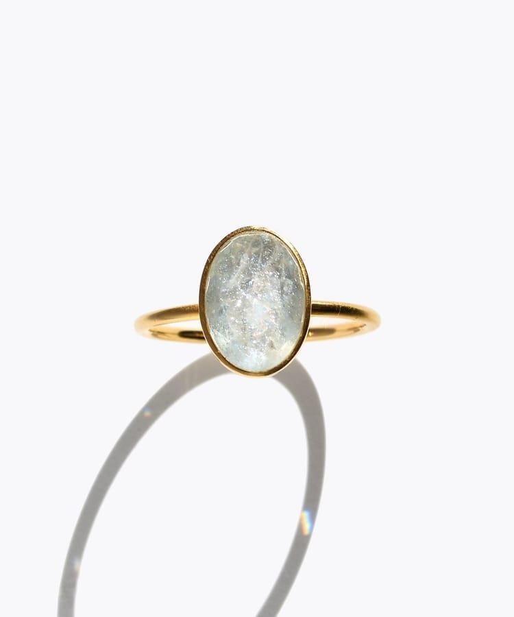 [eden] One of a kind K10 aquamarine ring