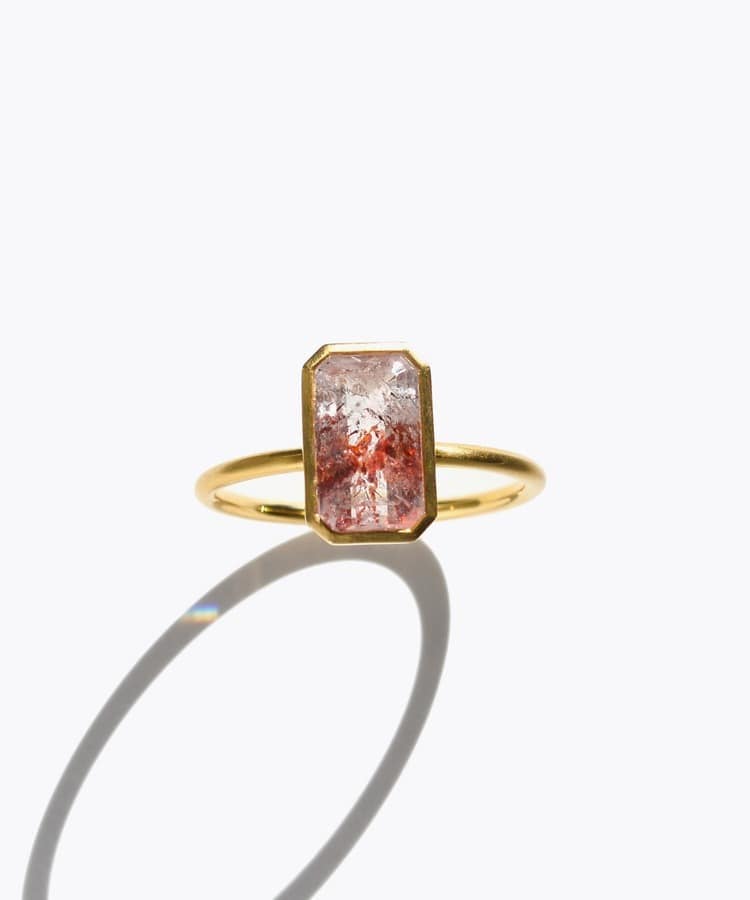 [eden] One of a kind K10 lepidocrocite in quartz ring