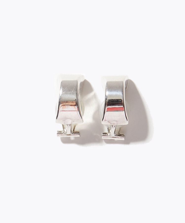 [bone] body line silver clip ear clip