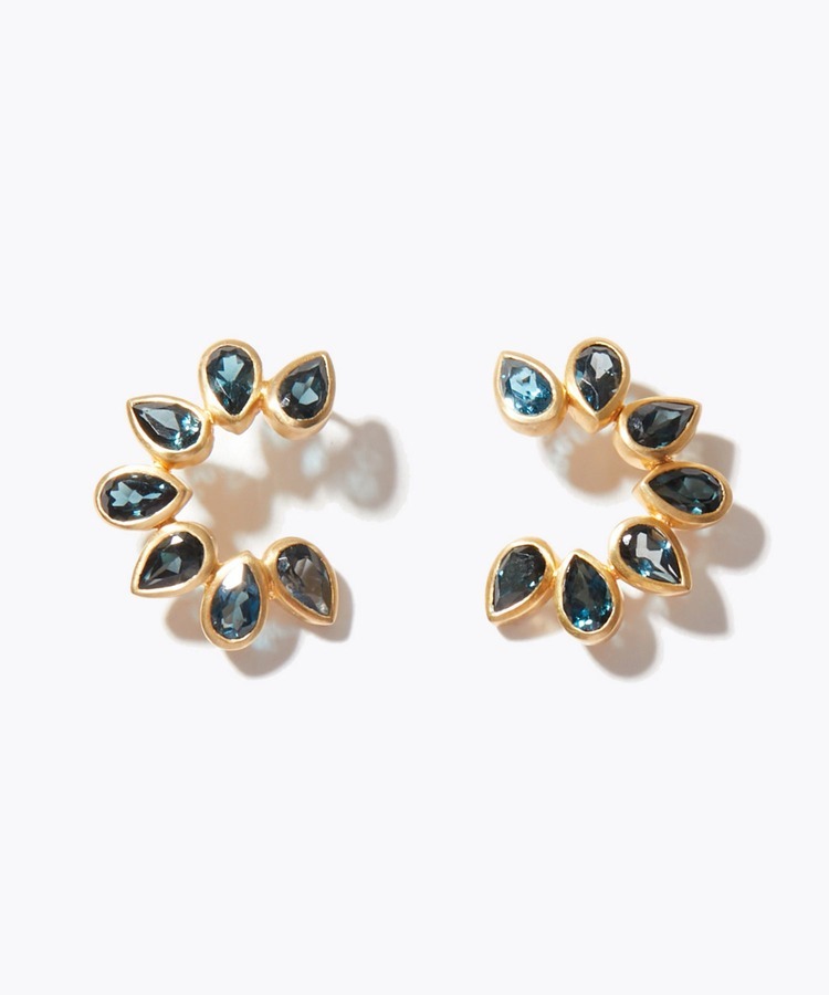 [eden] london blue topaz daisy pierced earring