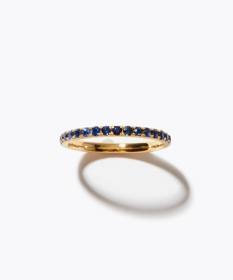 [ancient] sapphire half eternity ring