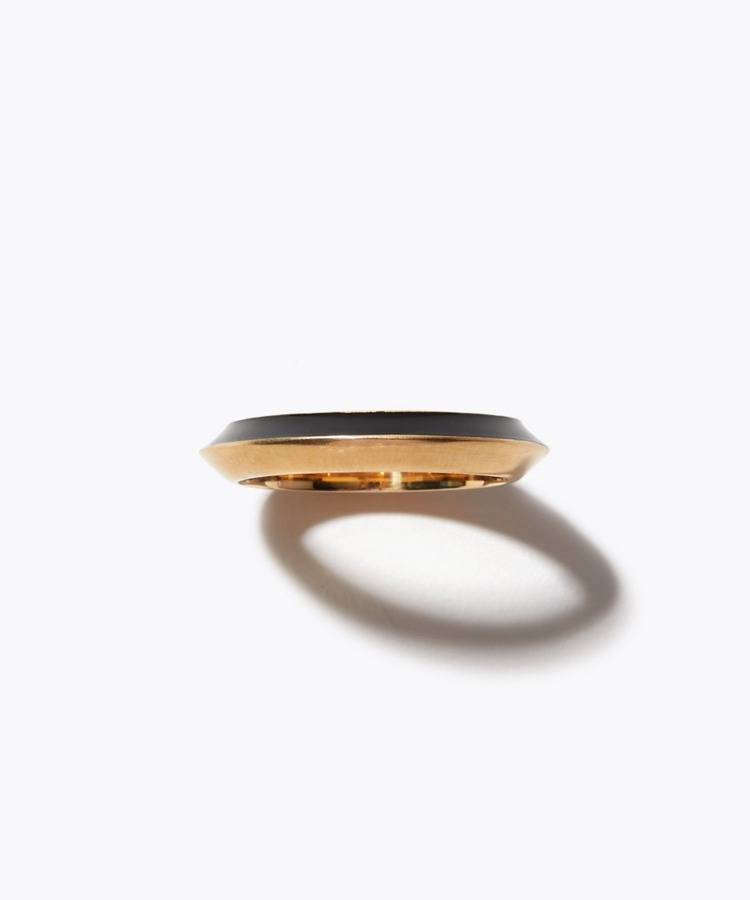 [ancient] black enamel edge ring