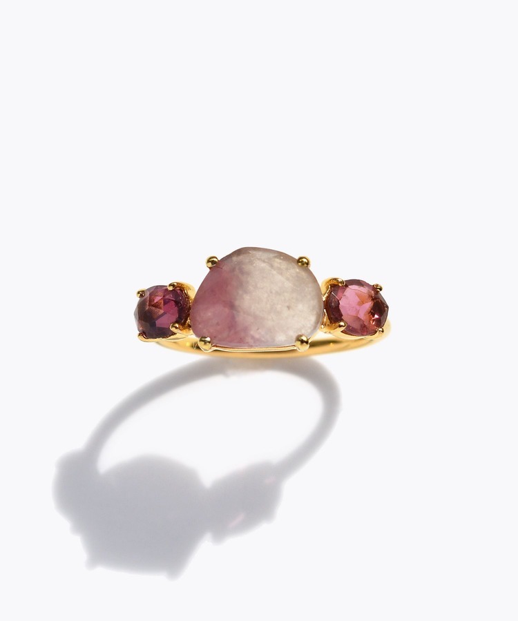 [eden] girls day ruby in zoisite pink tourmaline ring