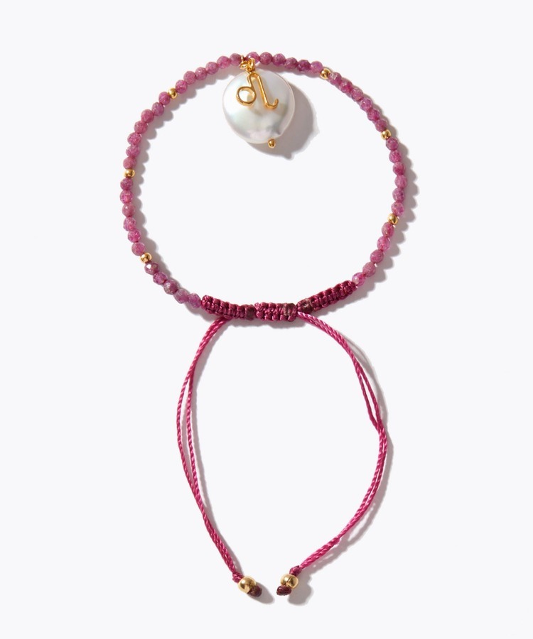 [I am donation] LEO ruby coin pearl bracelet
