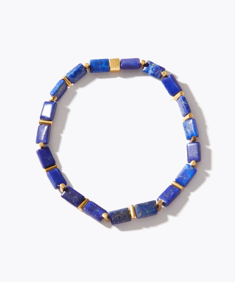 [amulette] 「A holy stone to ward off evil」 lapis lazuli gum shape bracelet