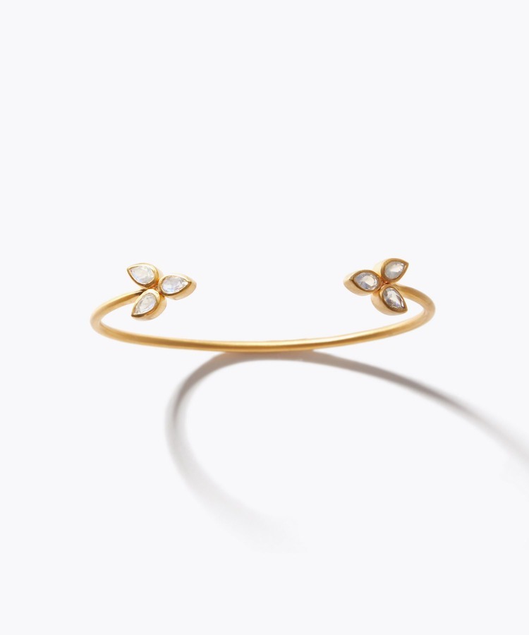 [eden] rainbow moon stone daisy bangle