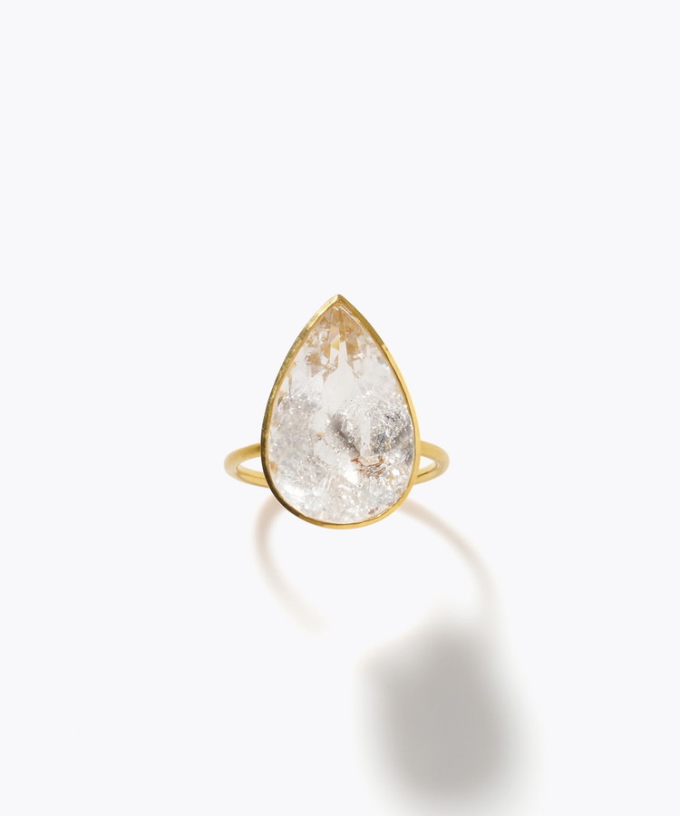 [eden] One of a kind K10 rutilated quartz ring