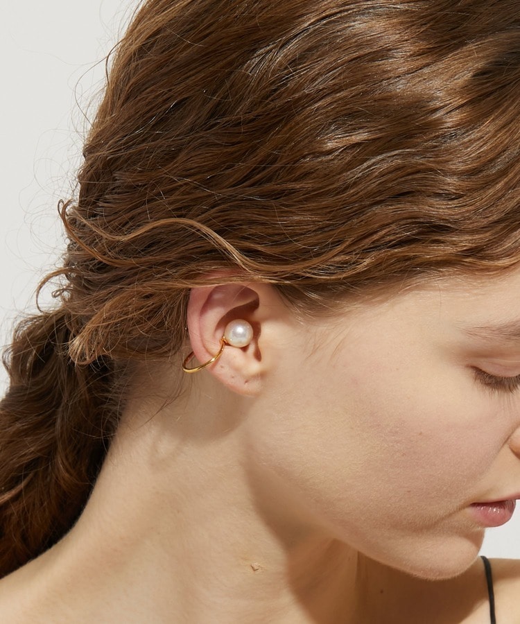 [philia] akoya pearl grain ear cuff