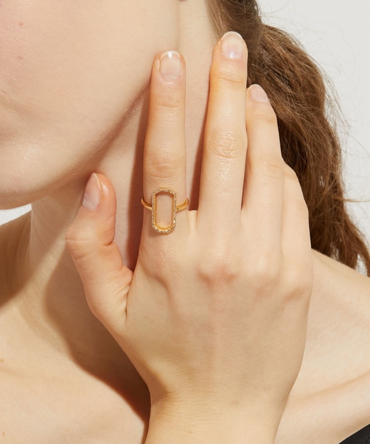 [glimmer] frame pave diamonds ring