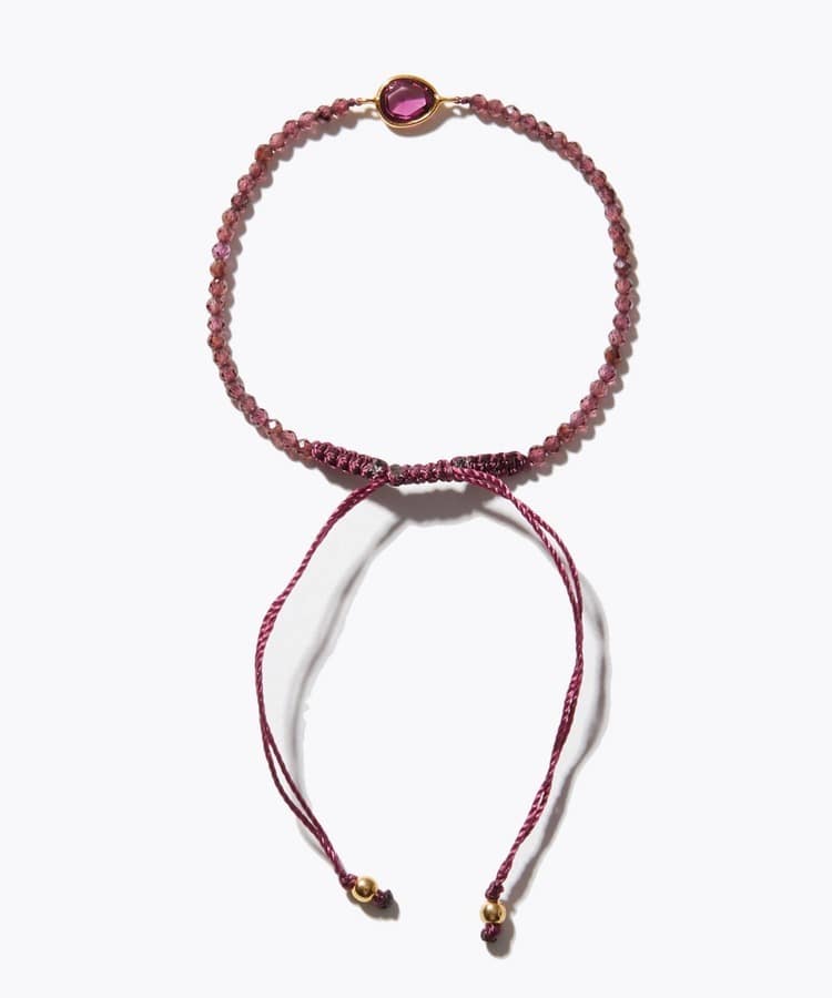 [I am donation] pebble garnet bracelet