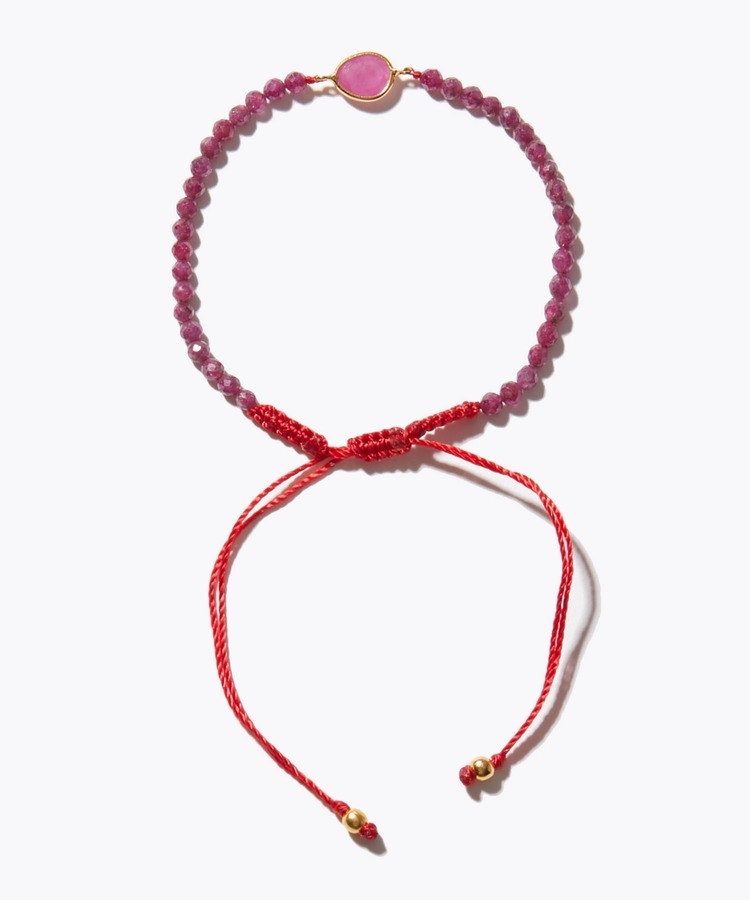 [I am donation] pebble ruby bracelet