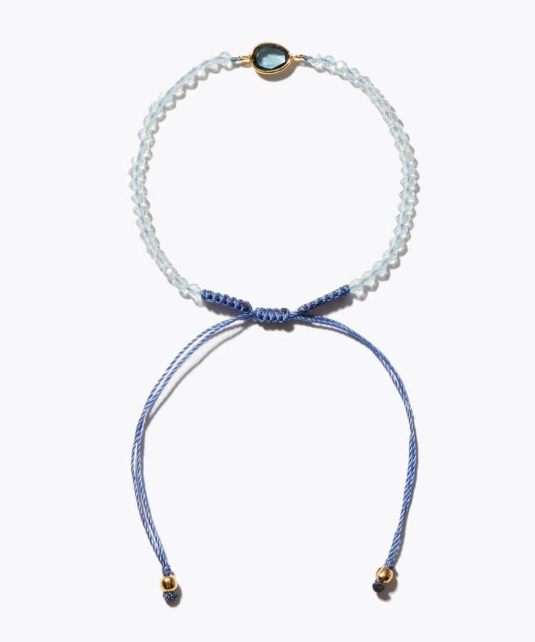 [I am donation] pebble london blue topaz bracelet