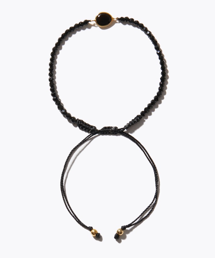 [I am donation] pebble onyx bracelet