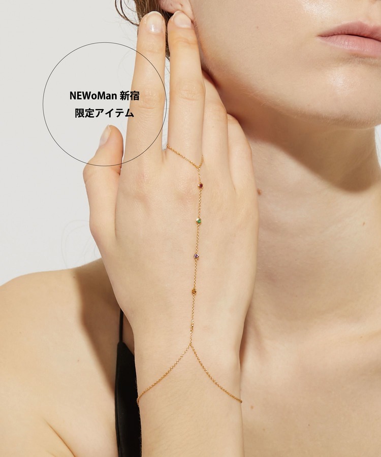 [eden] multi-stone finger bracelet