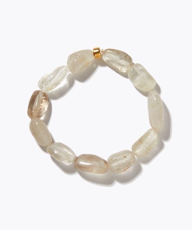 [amulette] 「For money and a glittering fortune」 gold rutile quartz organic bracelet