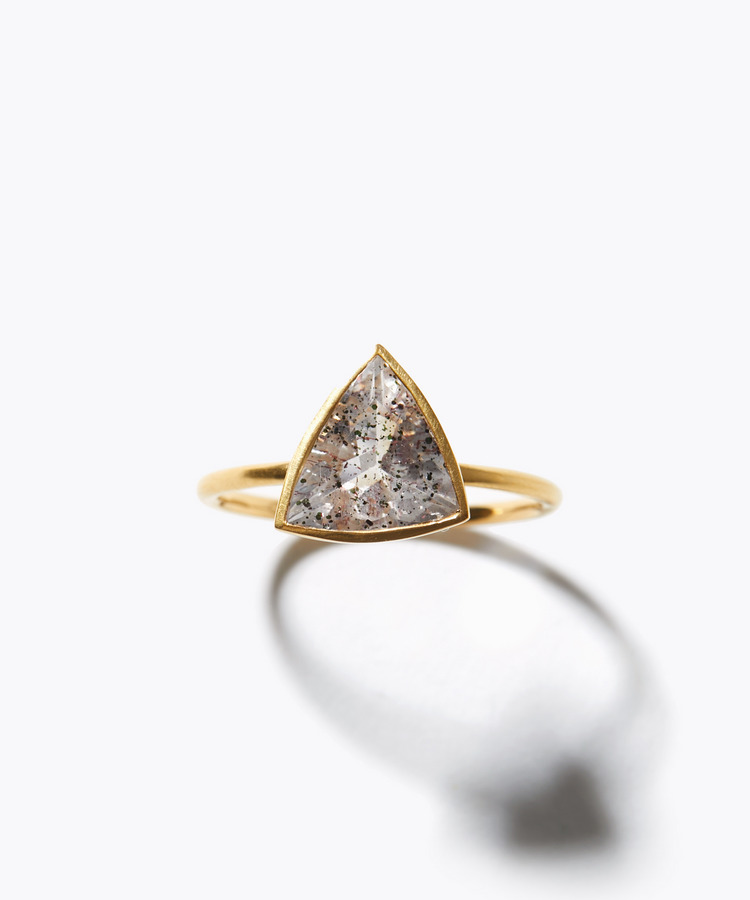 [eden] One of a kind K10 pink fire quartz ring