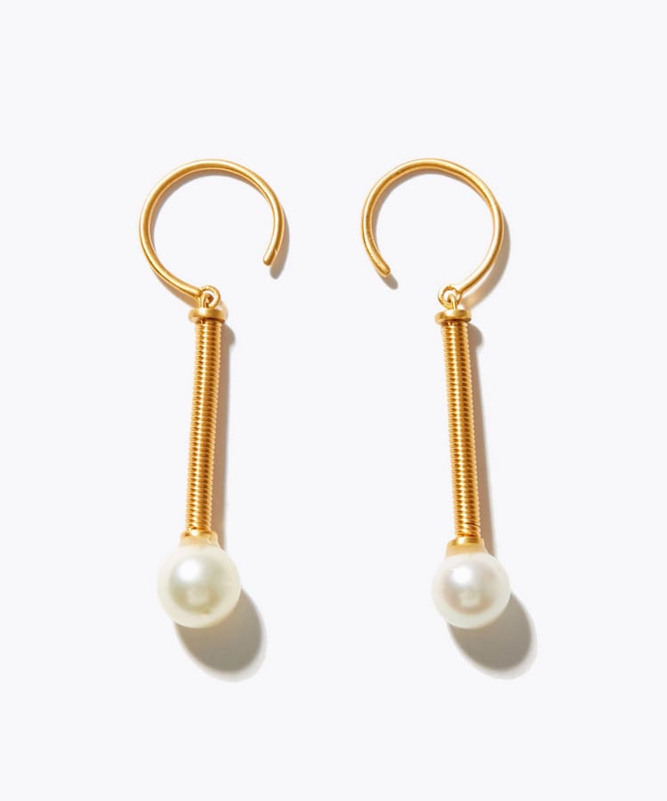 [philia] akoya pearl coil pierced earring