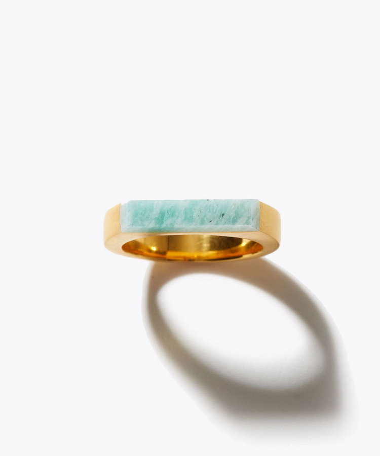 [ancient] flat amazonite ring