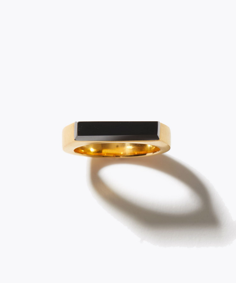 [ancient] flat onyx ring