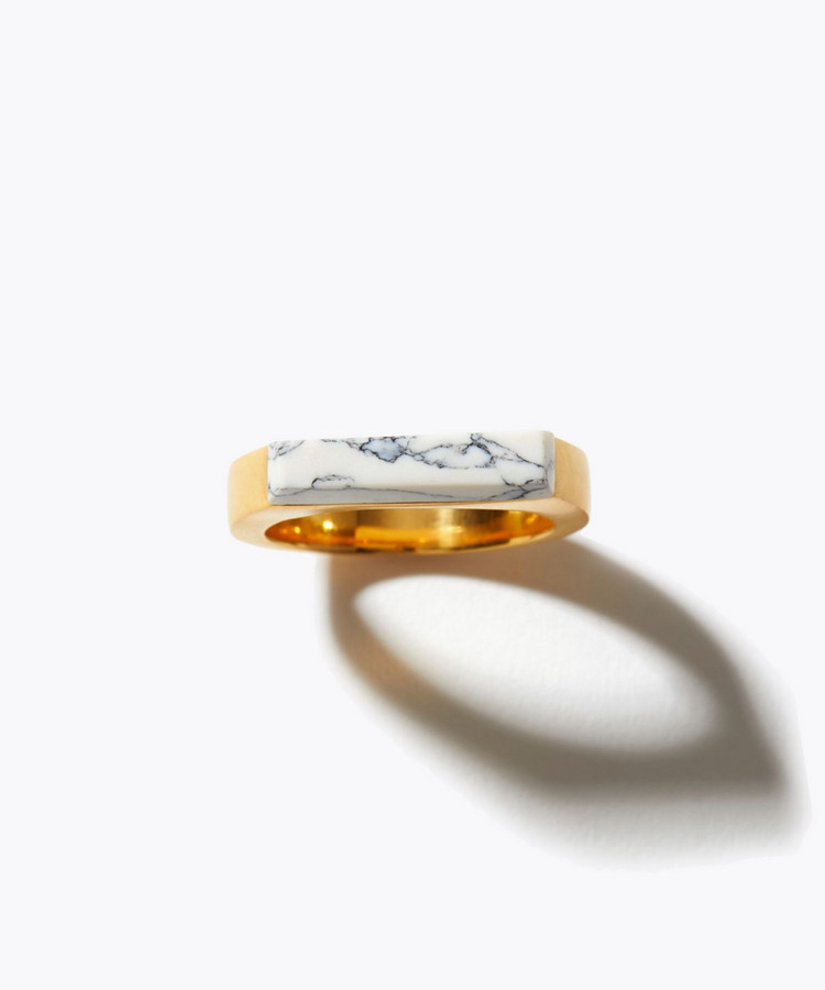 [ancient] flat howlite ring