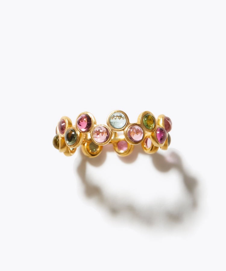 [eden] multi tourmaline dot eternity ring