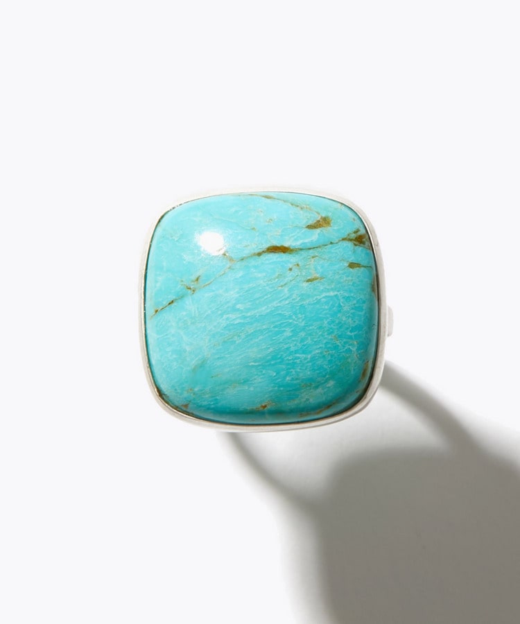 [eden] One of a kind turquoise square silver ring