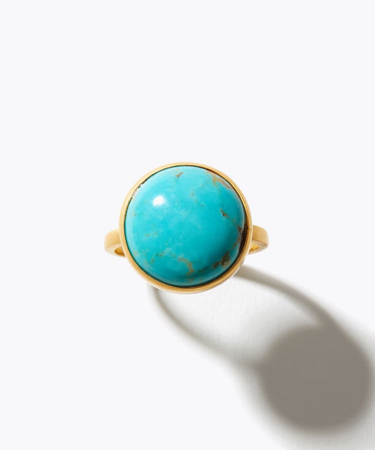 [eden] One of a kind turquoise round ring