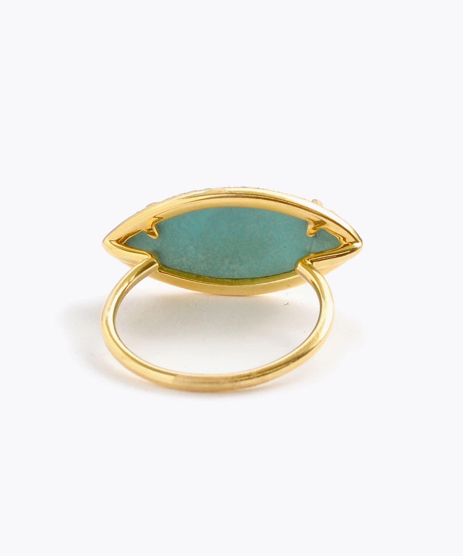 elafonisi] One of a kind turquoise pave diamond ring｜ARTIDA OUD