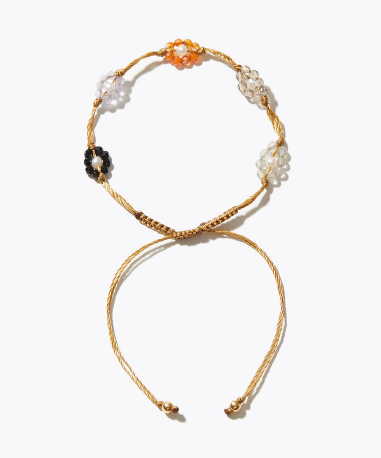 [I am donation] flower multi stone bracelet