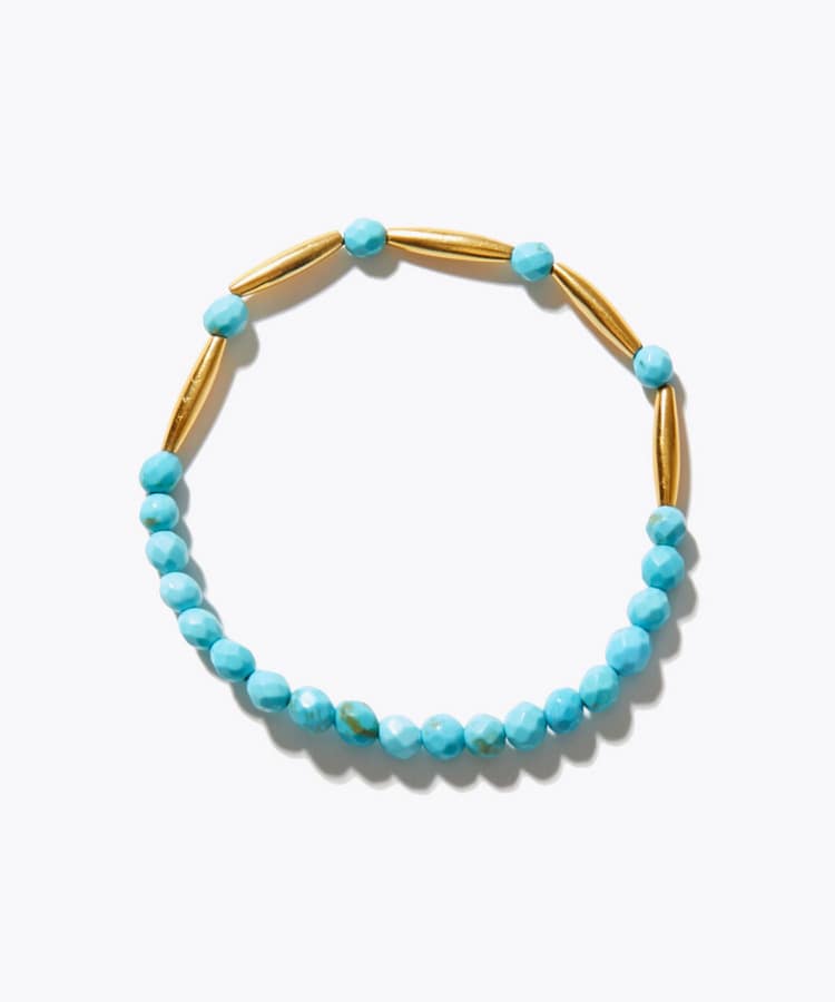 [amulette] 「A talisman for courage and prosperity」 turquoise double face bracelet