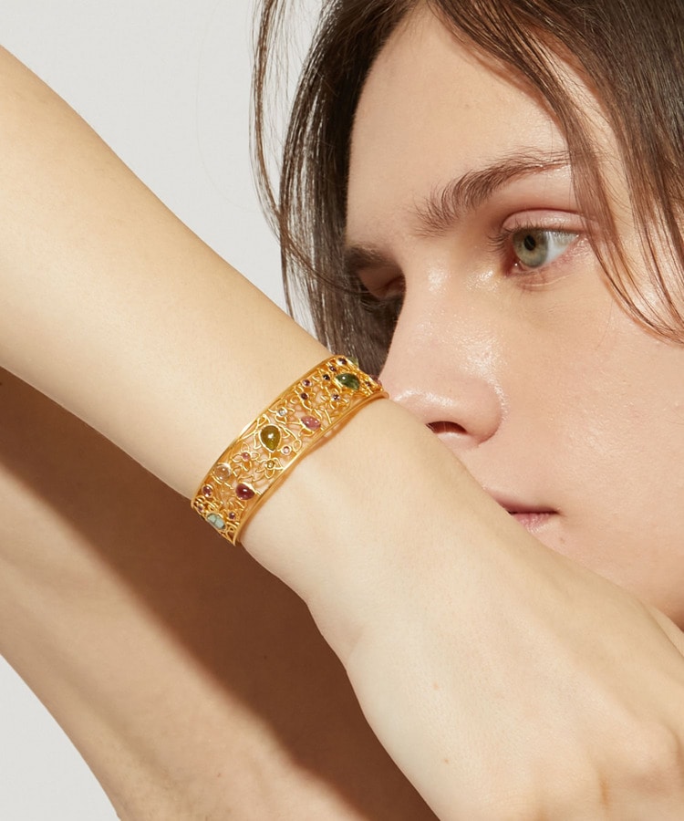 [eden] tourmaline botanical bangle