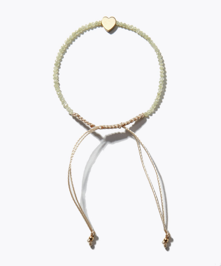 [I am donation] K10 heart diamond bracelet