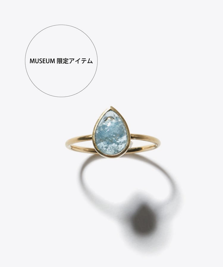 [eden] 【MUSEUM LIMITED】One of a kind K10 cabochon aquamarine  ring