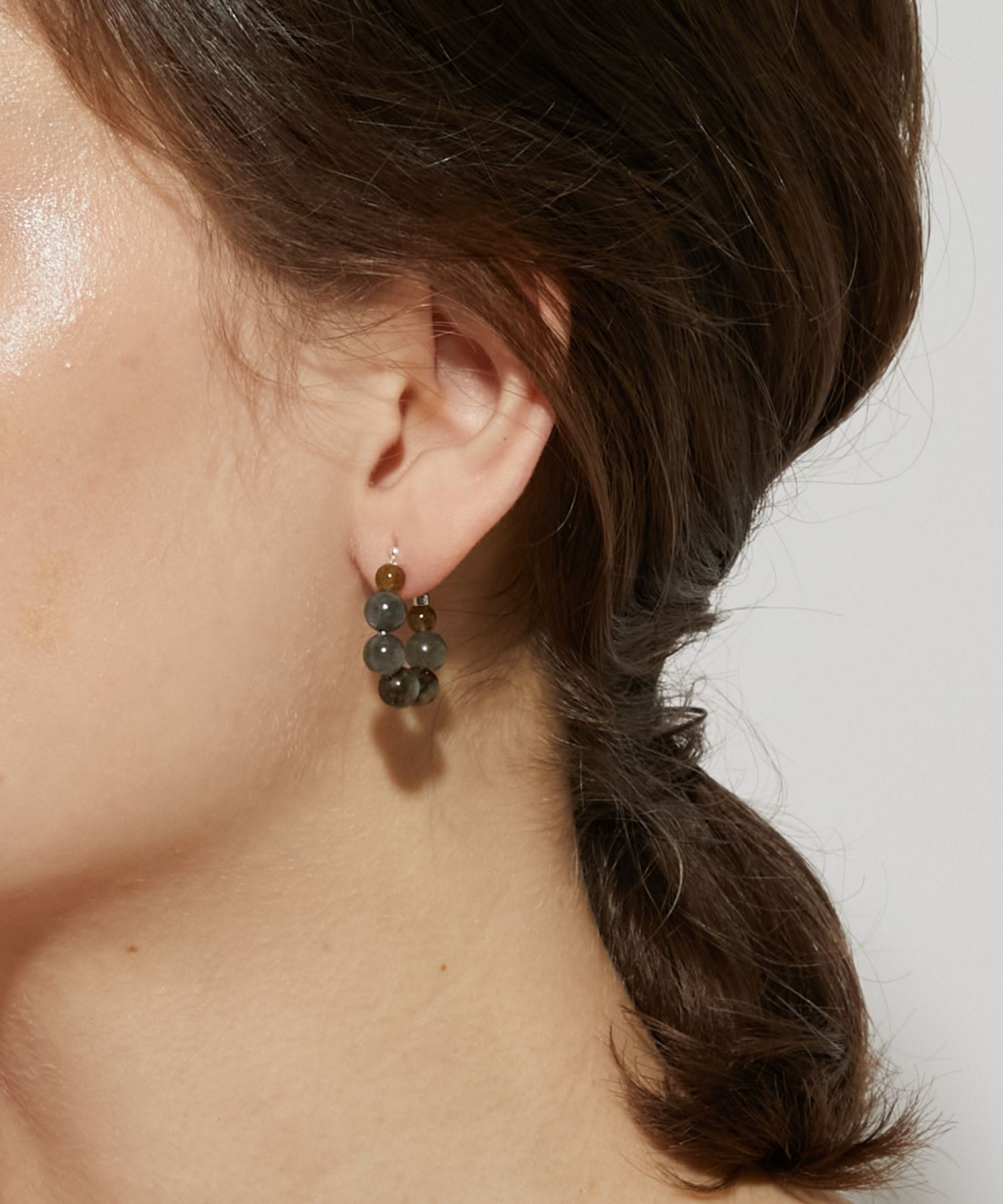 ancient] labradorite ball silver pierced earring｜ARTIDA OUD（アル