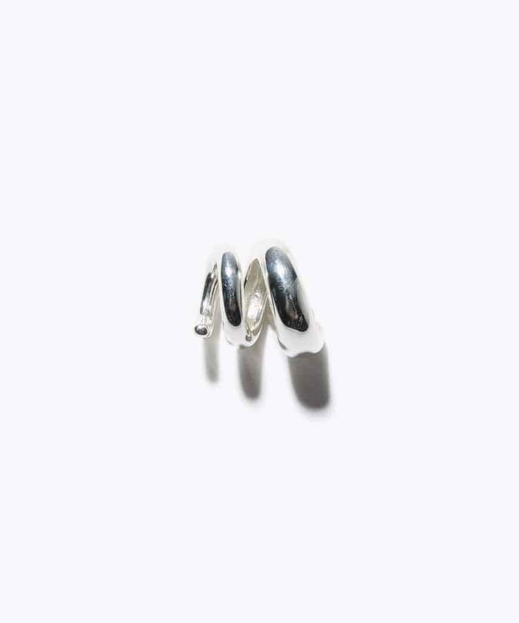 [bone] spiral silver charm