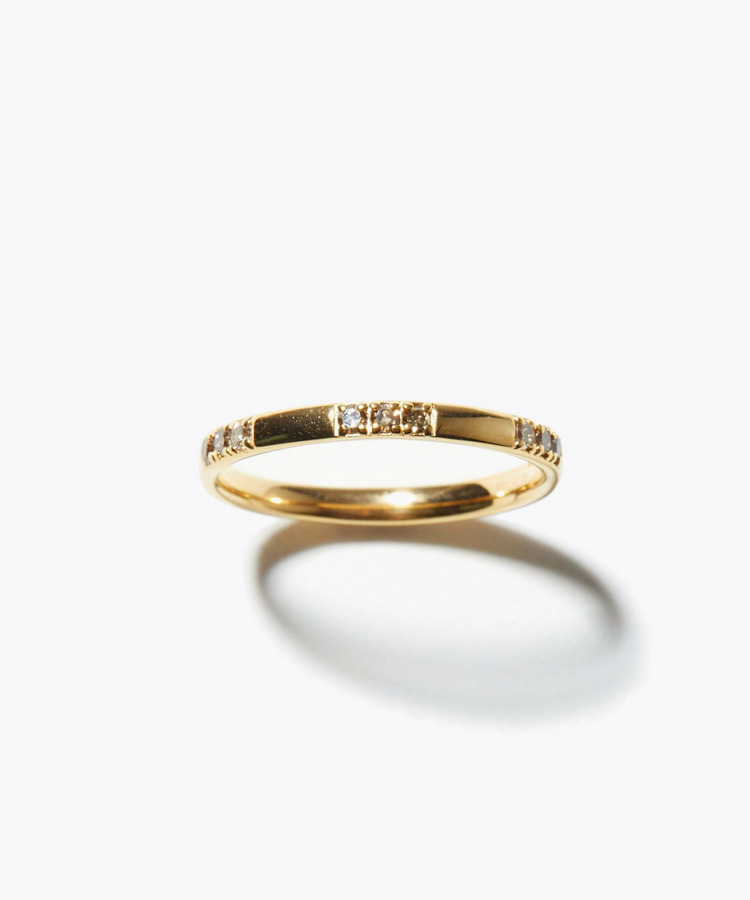 [basic] station pave diamond ring