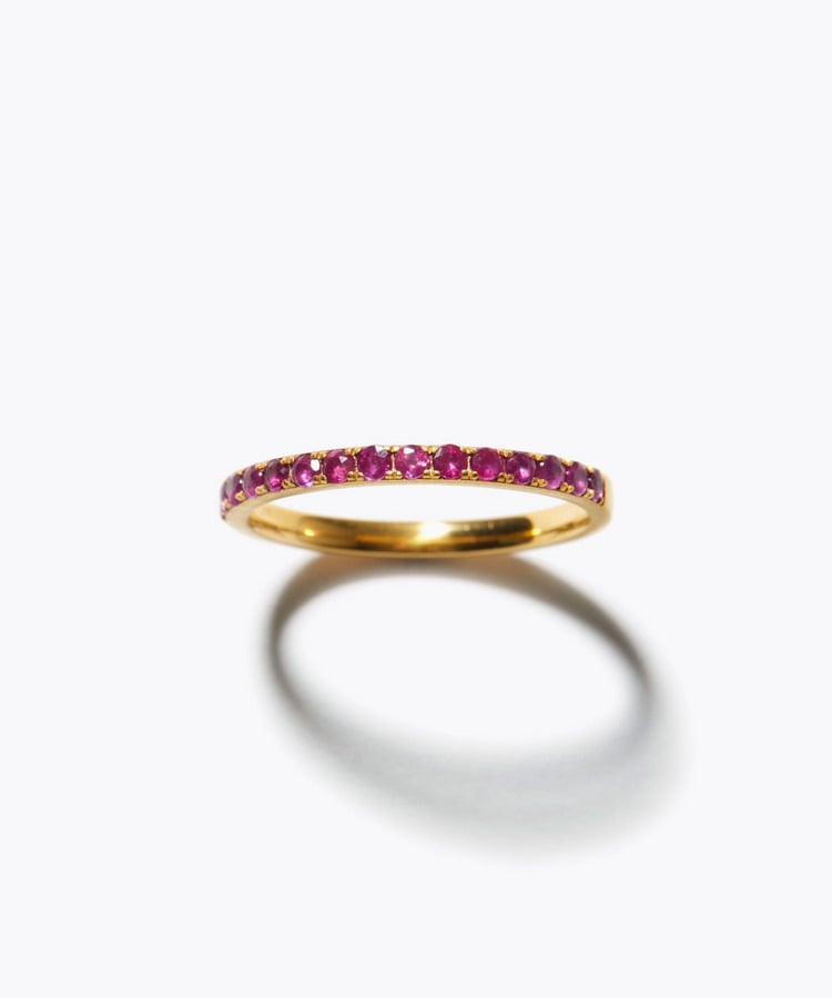 [ancient] ruby half eternity ring