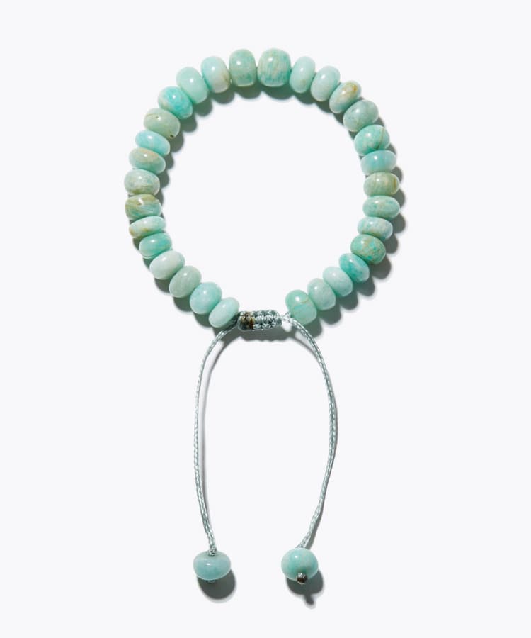 [amulette] 「A stone of hope that nurtures the strength to reach your dreams」 amazonite thread bracelet