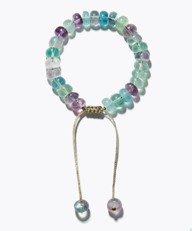 [amulette] 「Regulates the flow of chi and makes the intelligence bloom」 fluorite thread bracelet